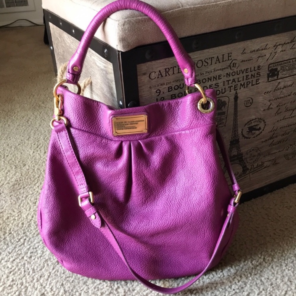 Marc by Marc Jacobs Pinkish Purple Leather Satchel with Gold Hardware